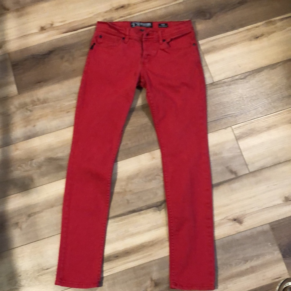 SOCIAL COLLISION RUDE BY LIP SERVICE 30 X 32 RED JEANS
